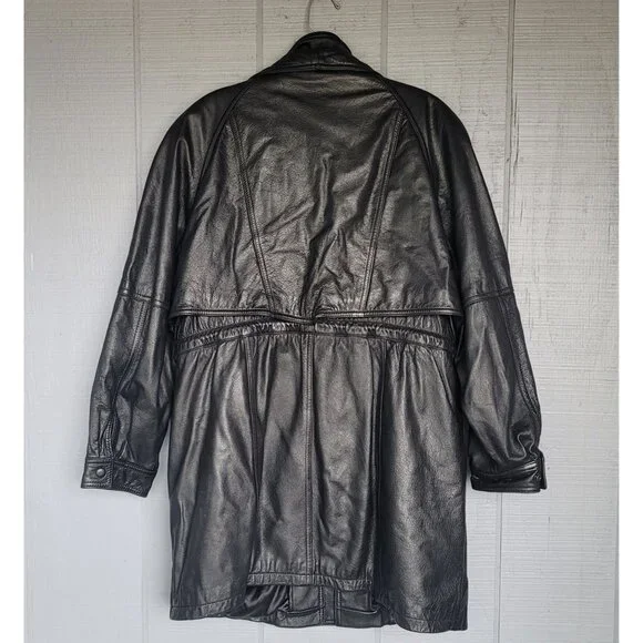 Vintage Wilsons Leather Thinsulate Ultra Insulated Women's Trench Coat Set. Sz L